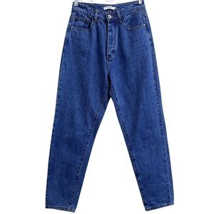 DISSH Denim Mom Jeans Women's Size 10 Blue Button Fly 100% Cotton 26W Tapered